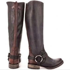 Steve  Madden Judgement Tall Leather Distressed Boots 7.5